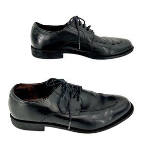 COLE HAAN BLACK TIE LEATHER LOAFER DRESS SHOES - 12M
